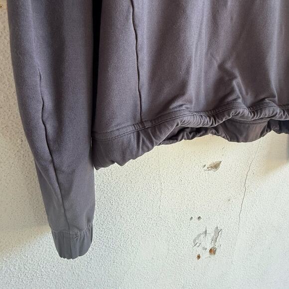 Lululemon Hoodie Twisted and Tuck Pullover Womens 6 Dark Gray Crop Sweatshirt - Picture 7 of 9